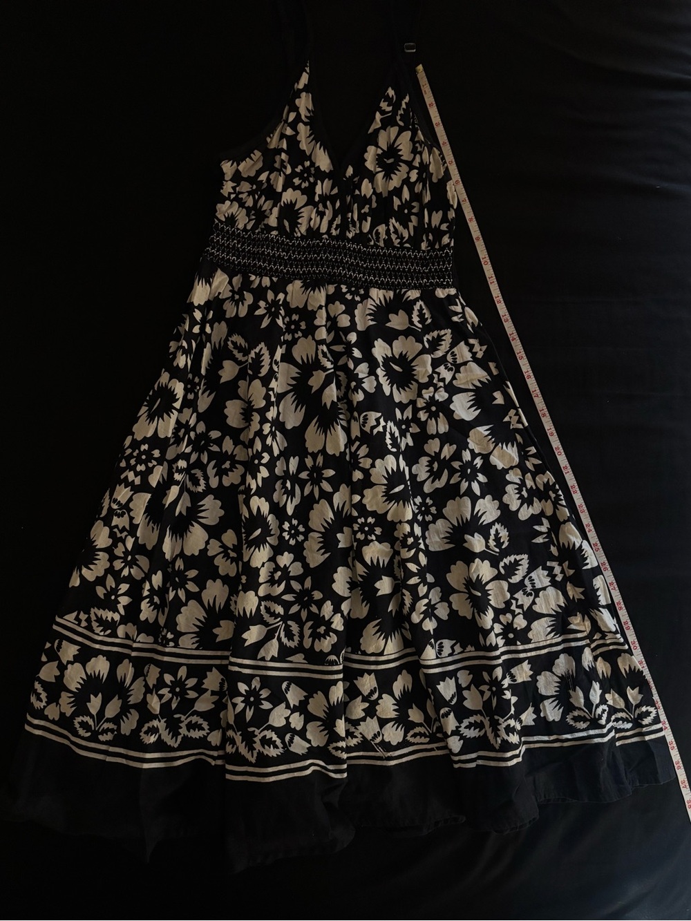 Woman’s Black & White Floral Sundress